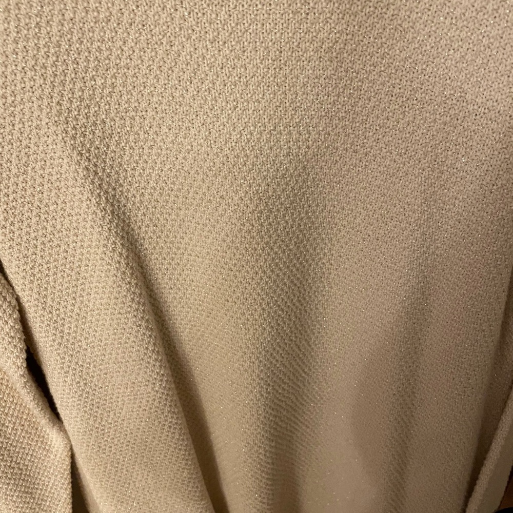 Cream sweater with little gold sparkles